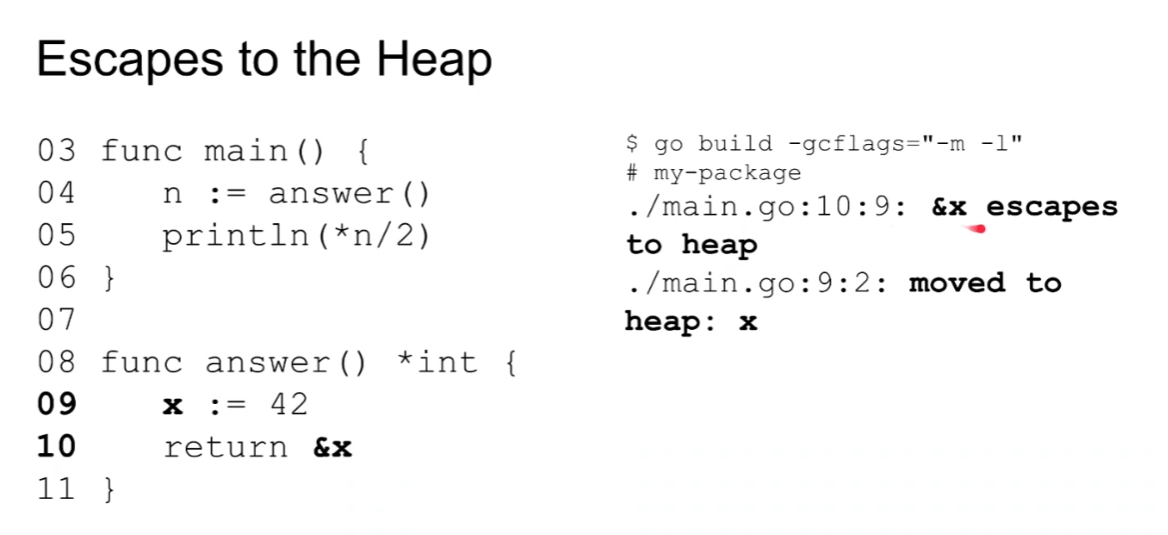 GopherCon SG 2019 "Understanding Allocations" 学习笔记
