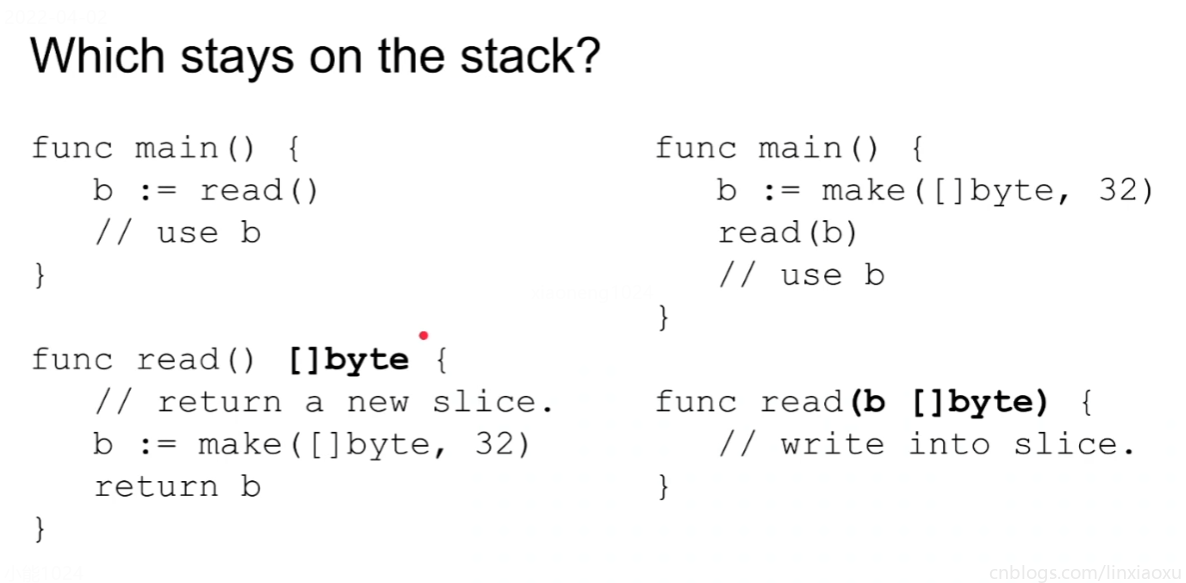 GopherCon SG 2019 "Understanding Allocations" 学习笔记